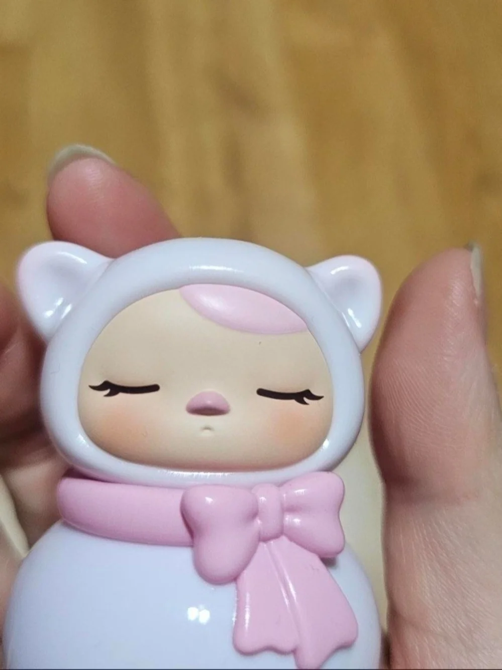 Pink Small Pets Figurine Plush-Style Decorative Toy